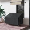 600D Oxford Cloth Furniture Cover, 2 Seater Sofa Protector for Garden Patio, Outdoor, Waterproof, Black, 140L x 84W x 56/94H cm