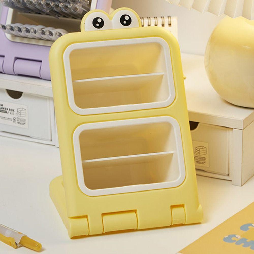 Large Capacity Slanted Pen Holder Desktop Storage Rack Student Pen Barrel