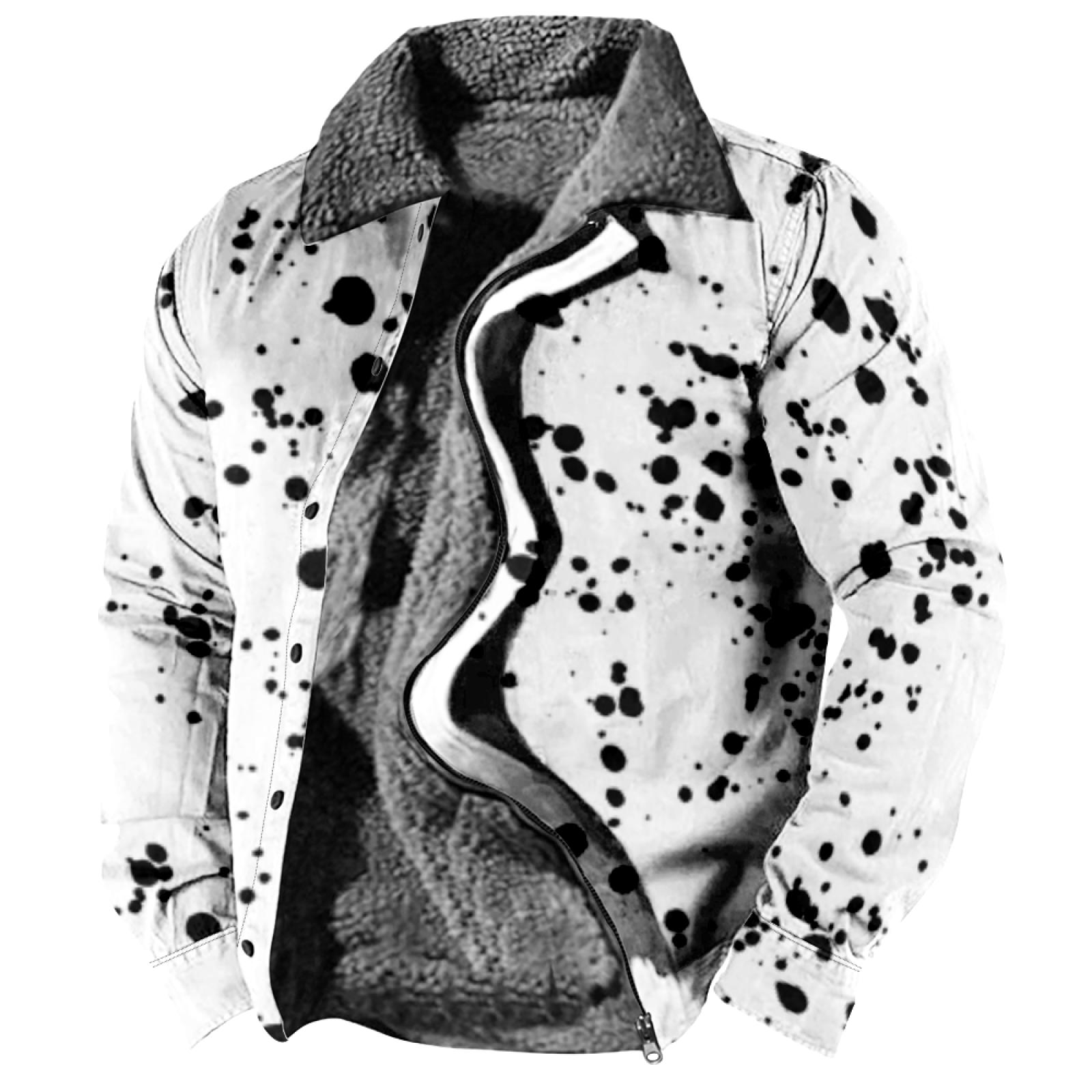 

Мужская зимняя Повседневная куртка на пуговицах с длинным рукавом и принтом на Хэллоуин, толстое пальто M