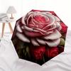 Romantic Rose Bouquet Umbrella, Portable 3-Fold Umbrella for Men & Women,Christmas Gift ES255