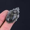 Black Fossil Coral Gemstone Statement Root Chakra Ring Size 9 Sterling Silver