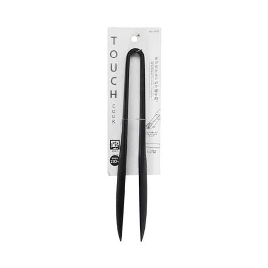 Pearl Metal Tong Server Silicone Non-Stick Dishwasher Safe Heat Resistant Temperature 230 Degrees Black TOUCH st G-5103
