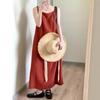 2024 Summer Slimming Natural Hemp A-line Dress with Knot Straps