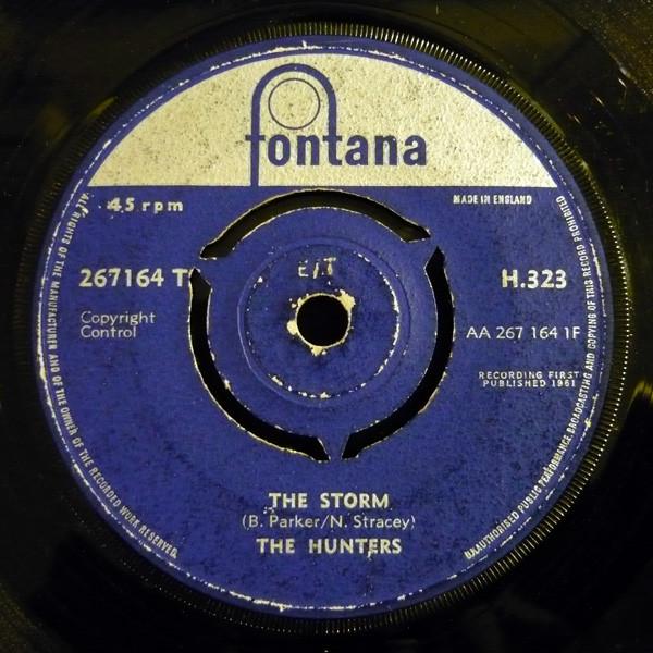 

7inch Record HUNTERS - The Storm H323 Fontana 1961 UK Rock Used