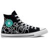 Converse Chuck Taylor All Star Colorful Smile Print Trendy High-top Canvas Shoes Unisex Black and White