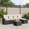 VidaXL Garden Lounge Set with Cushions 6 Pcs, Patio Sofas, Patio Furniture Set, Outdoor Furniture, Black 3264829