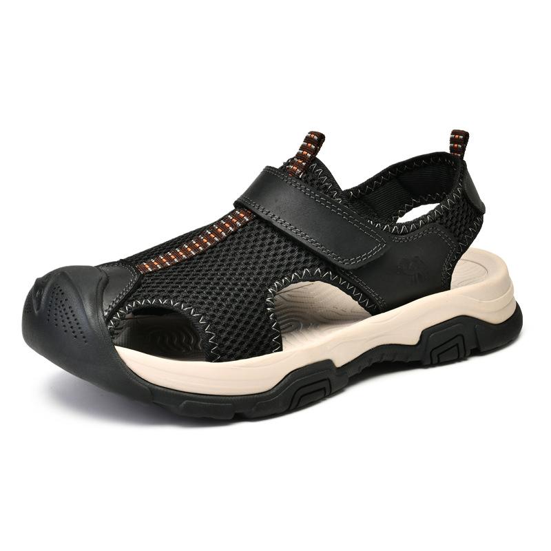 Large size men's shoes summer new bag head sandals breathable non-slip deodorant outdoor leisure wading beach shoes men