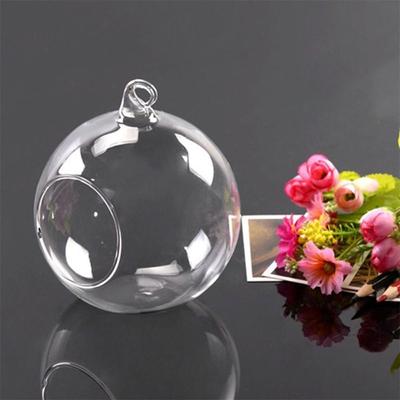 Klare hängende Teelichthalter Ball Glas Pflanzer Ball Container hängen Glasvasen Home Decor