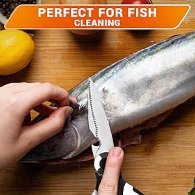 Foarfece de bucătărie multifuncțională cu capac - Foarfece de bucătărie pentru alimente Foarfece de rezistență Foarfece de pasăre pentru carne de pește
