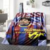 Messi Personalized Name Blanket Multi-purpose Customizable Blanket Soft Warm Cozy for Home Decor Livingroom Picnics Office Chair Four Seasons Universa