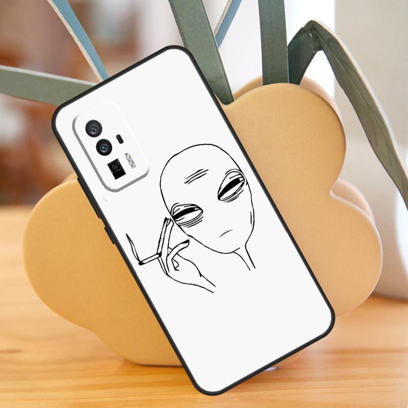 Funny Alien Case For POCO X6 F6 Pro M6 X3 X5 M5s F3 F5 Xiaomi 14 Ultra 12 13 Lite 11T 12T 13T Pro Cover