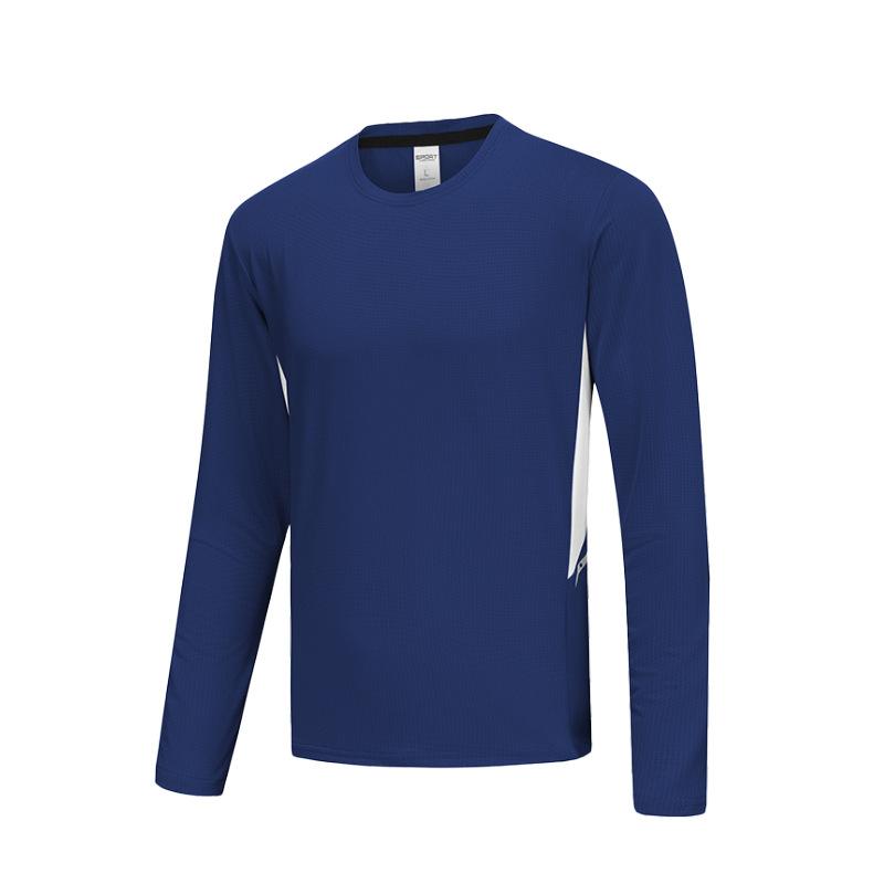 Men's Lightweight Ice Silk Running Shirt Quick-Dry Long Sleeve Athletic Top for Basketball Fitness
