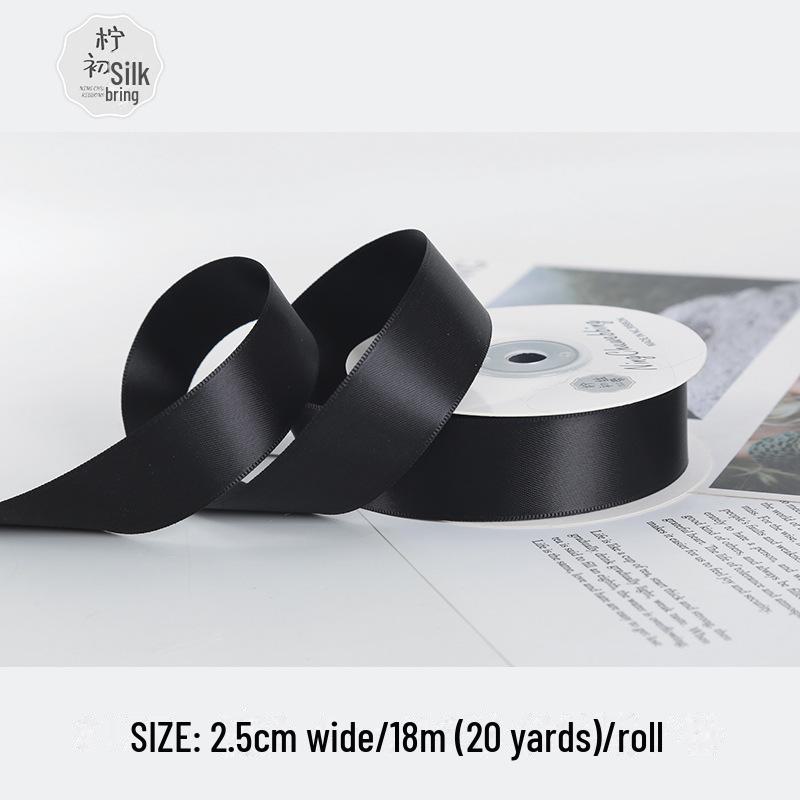 

2,5 см зашифрованная двухсторонняя полиэстеровая лента для свадебных бантов и высококачественной упаковки подарков