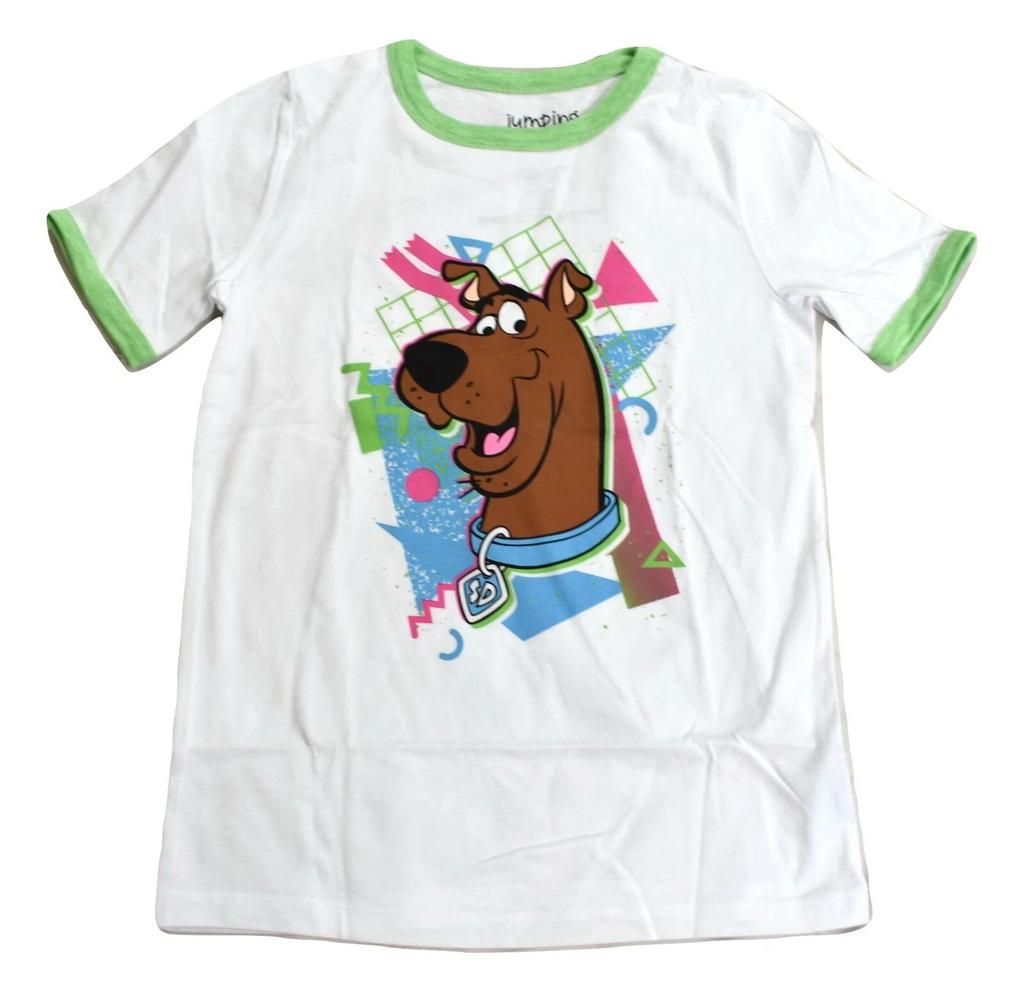 Jumping Beans Boys Girls Scooby Doo White Ringer Tee Shirt New 7, 12