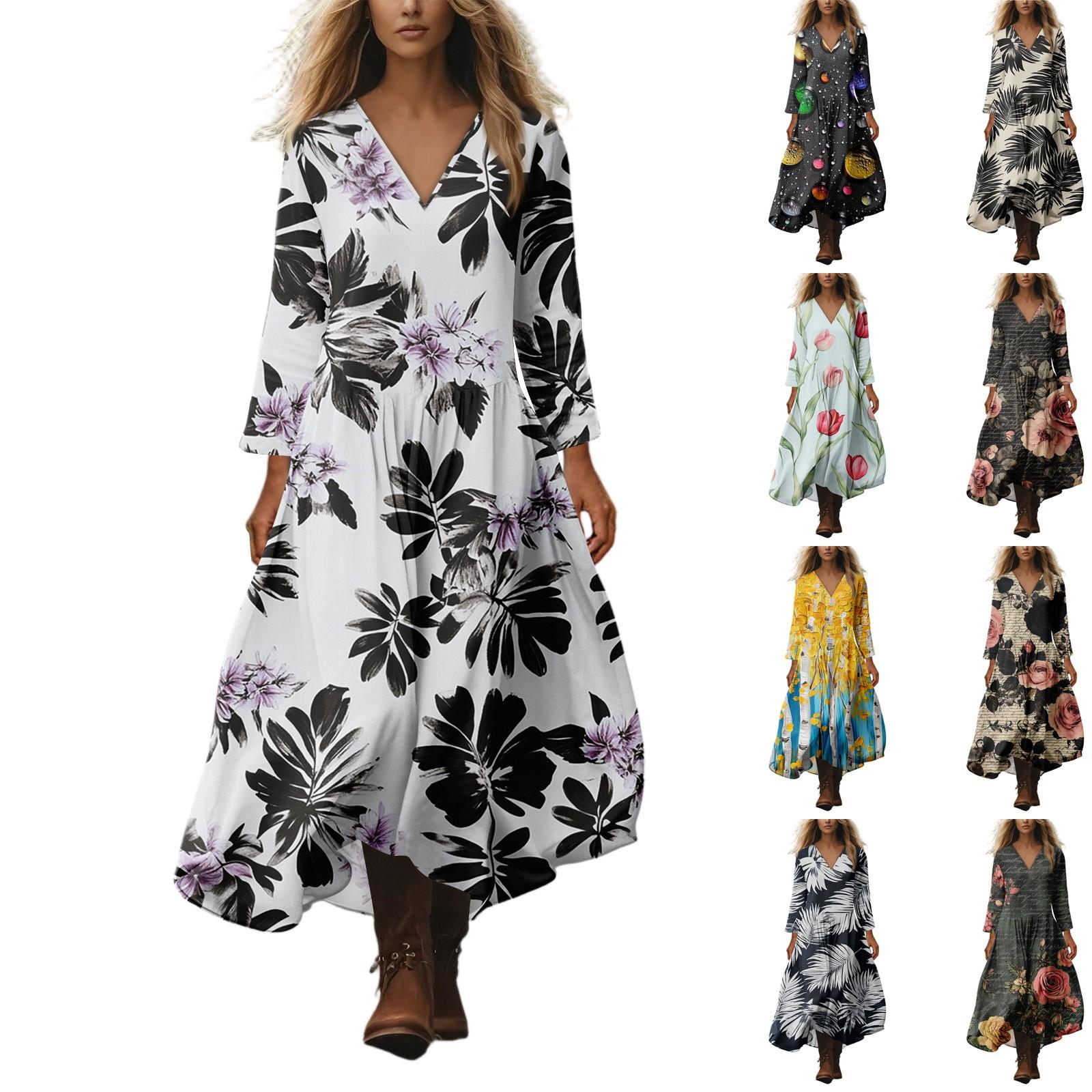 

Women s Casual And Fashionable Round-neck Long Sleeve Mid Length Dress M бежевый