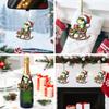 Funny Frog Santa Claus Christmas Tree Decoration, Double-Sided Printed Flat Animal Theme Holiday Party Ornament