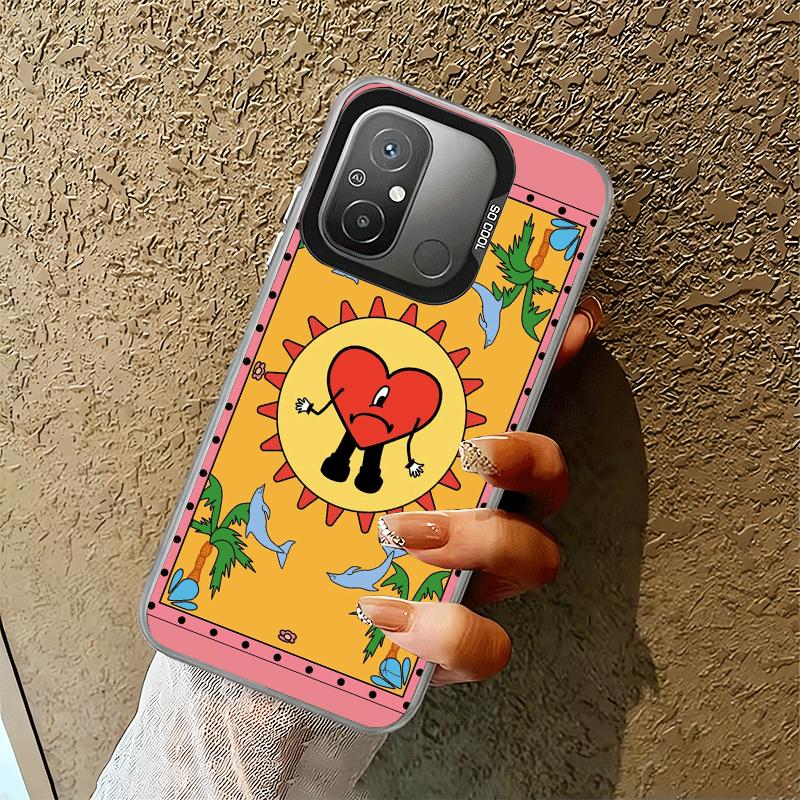

Bad Bunny Heart Shockproof Phone Case for Xiaomi Poco X7 X6 X5 X3 Pro F7 Ultra M8 Redmi 15C 15 14C 13C 12C 10C 13 12 10 Xiaomi Redmi 14C