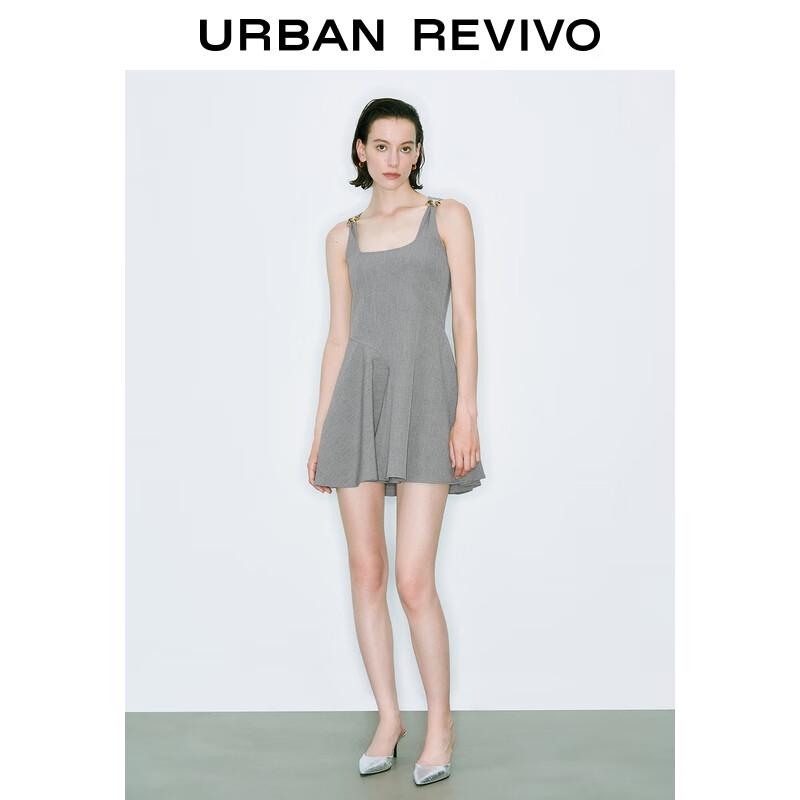 

UR 2025 Women s Metal Trim U-Neck A-Line Mini Dress M