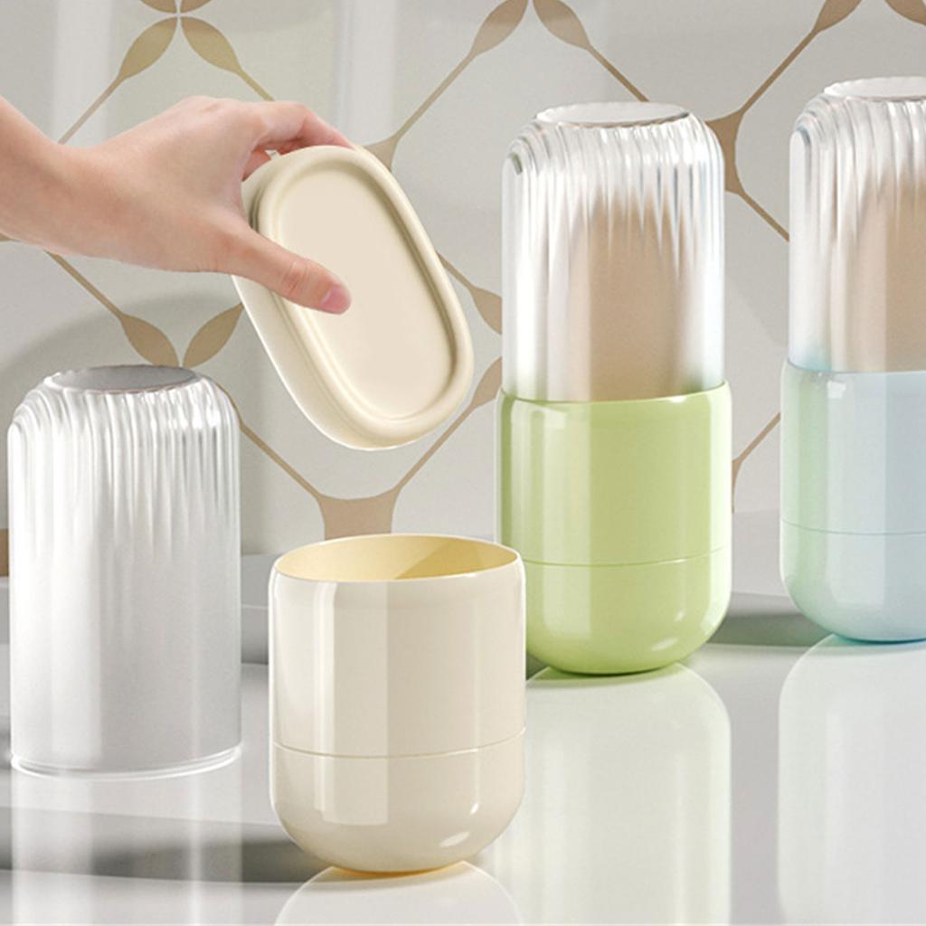 Travel Friendly Soap Dispenser Box Integrated Cleansing Brush Multifunctional Hygienic Storage Solution For Bathroom