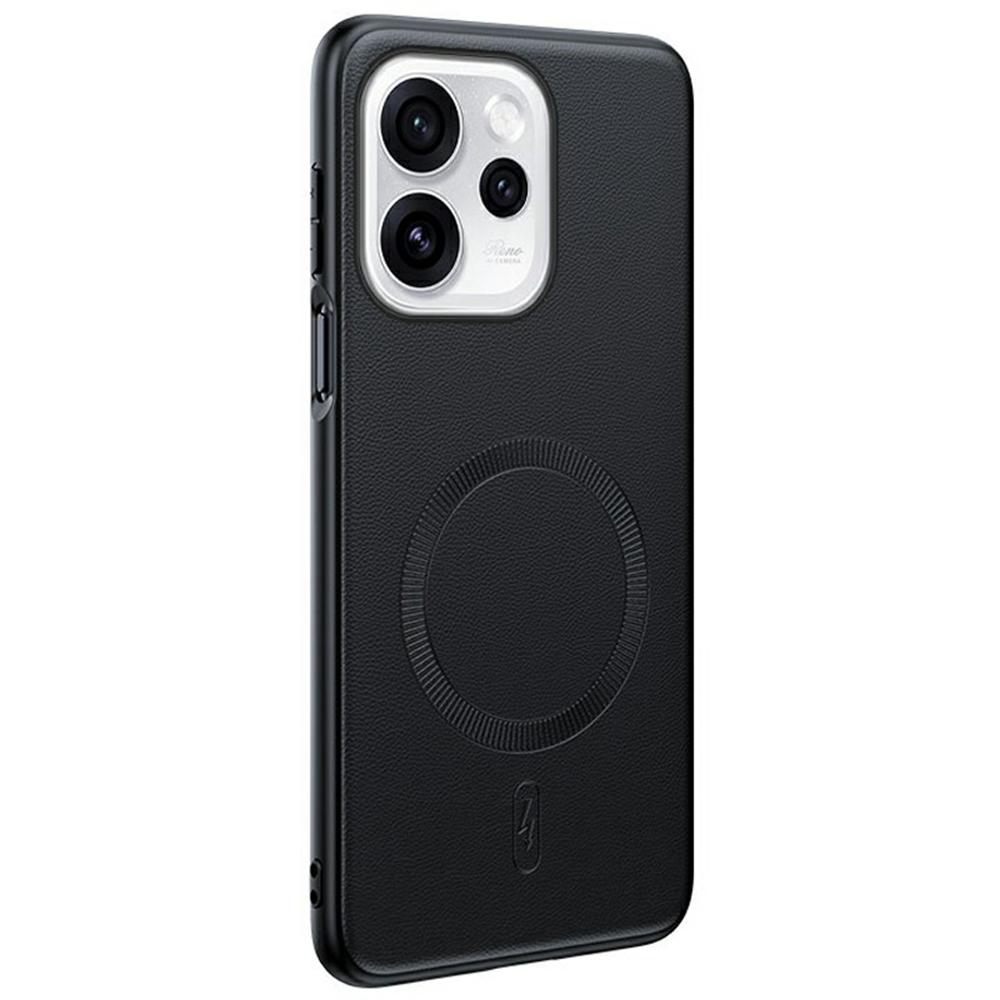 Dla Oppo Reno15 5G (Światowy)/Reno15c 5G (Chiny) Magnetyczne Etui Pokryte Skórą TPU + PC Pokrowiec na Telefon