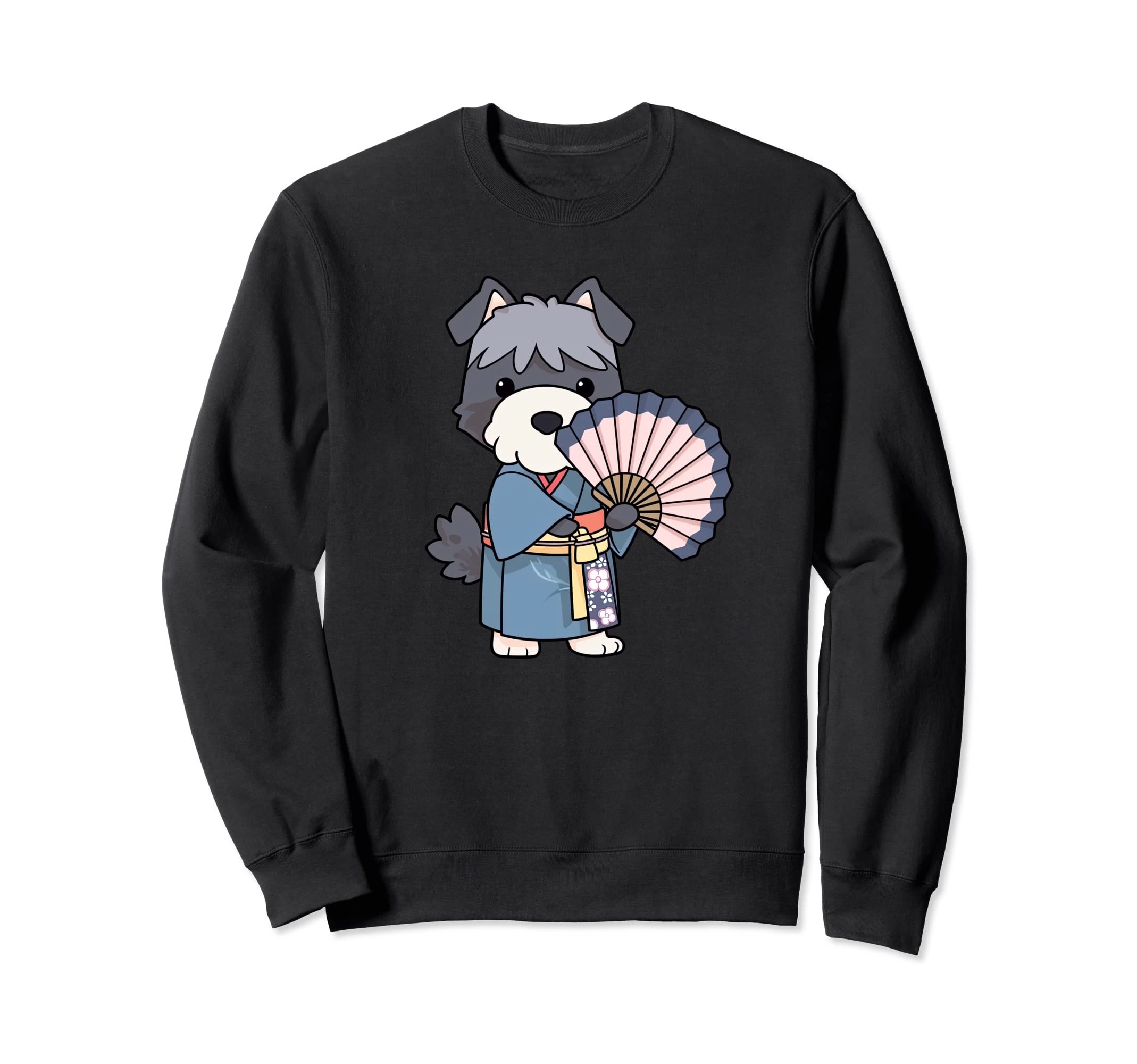 

Schnauzer Yukata Funny Dog Summer Festival Sweatshirt чёрный