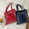 Große Kapazität Cashewblumen-Canvas-Tasche Bedruckte Damen-Handtasche Elegante Canvas-Tragetasche Reise