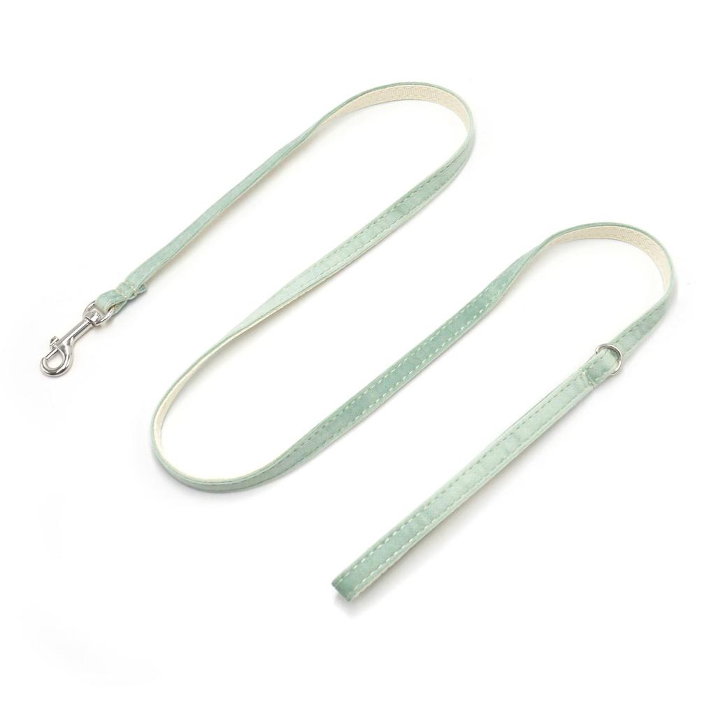 Adjustable White Tea Velvet Cat Collar with Bell - Cute & Comfy Pet Collar