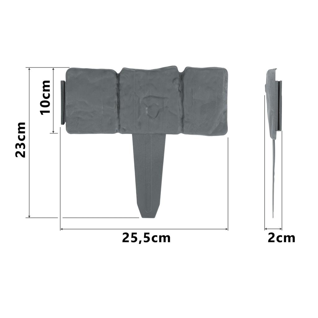 Plonos Garden Edging 250 Cm Pl-962 Gray