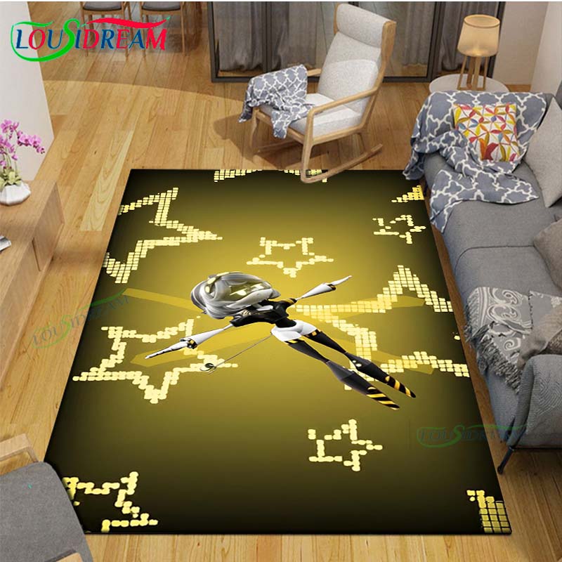 Hot Cartoon Murder Drone Floor Mat INS Style Soft Bedroom Floor House Laundry Room Mat Anti-skid Household Carpets Gift