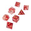 7pcs Resin Dice Set Different Polyhedral Shapes Clear Numbers Board Game Dices for Role Playing
