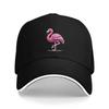 Pink Flamingo Graphic Baseball Cap Adjustable Polyester Casual Sun Protection Sports Cap for Adults