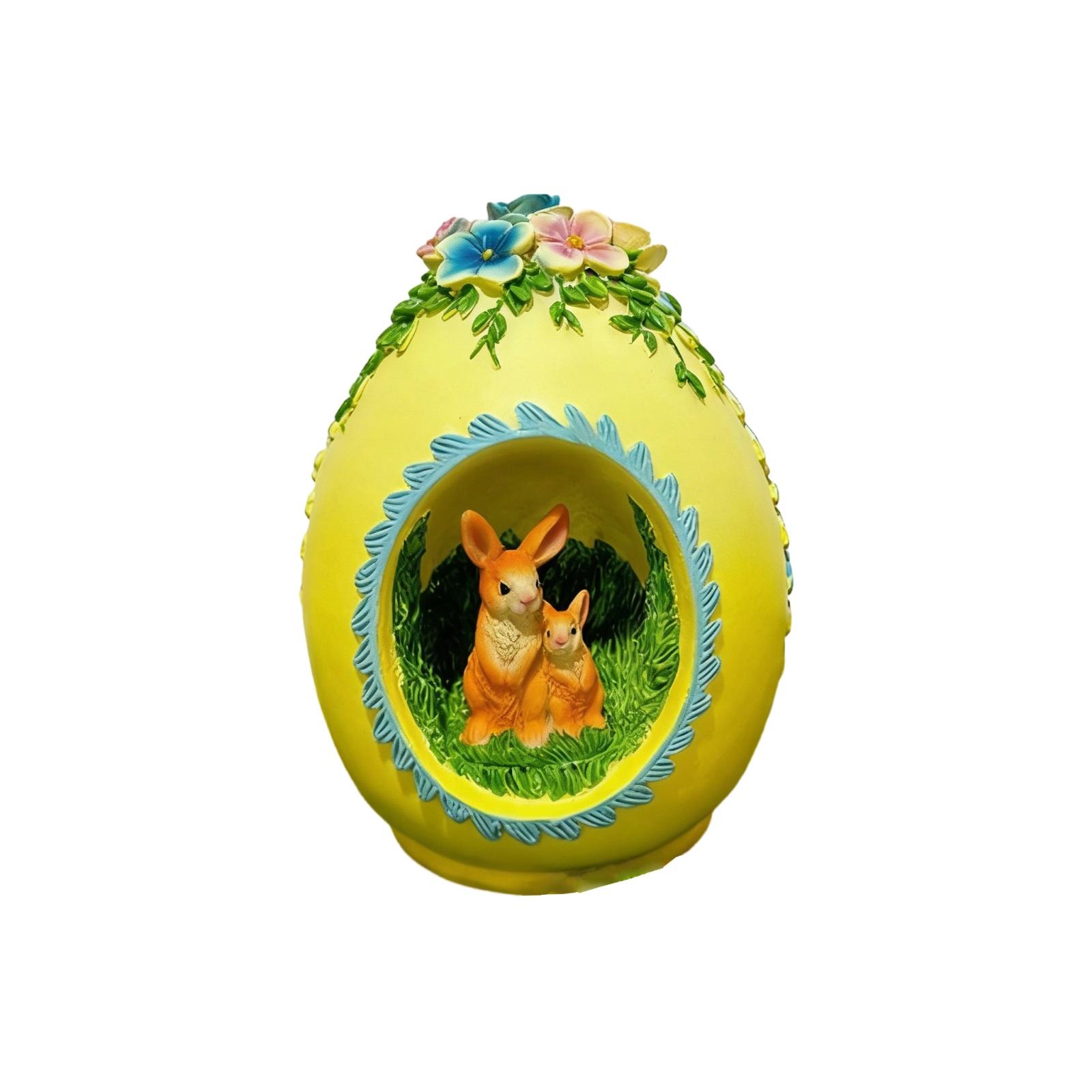 

Easter Resin Decor - Colorful Bunny & Egg Figurines, Festive Spring Table Centerpiece And Shelf Display For Holiday Cheer One Size жовтий