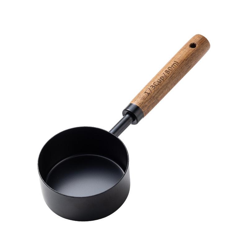 8-Piece Stainless Steel & Walnut Measuring Spoon and Cup Set for Baking and Coffee