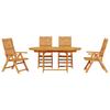 Garden Dining Set 5 pcs Brown Solid Acacia Wood