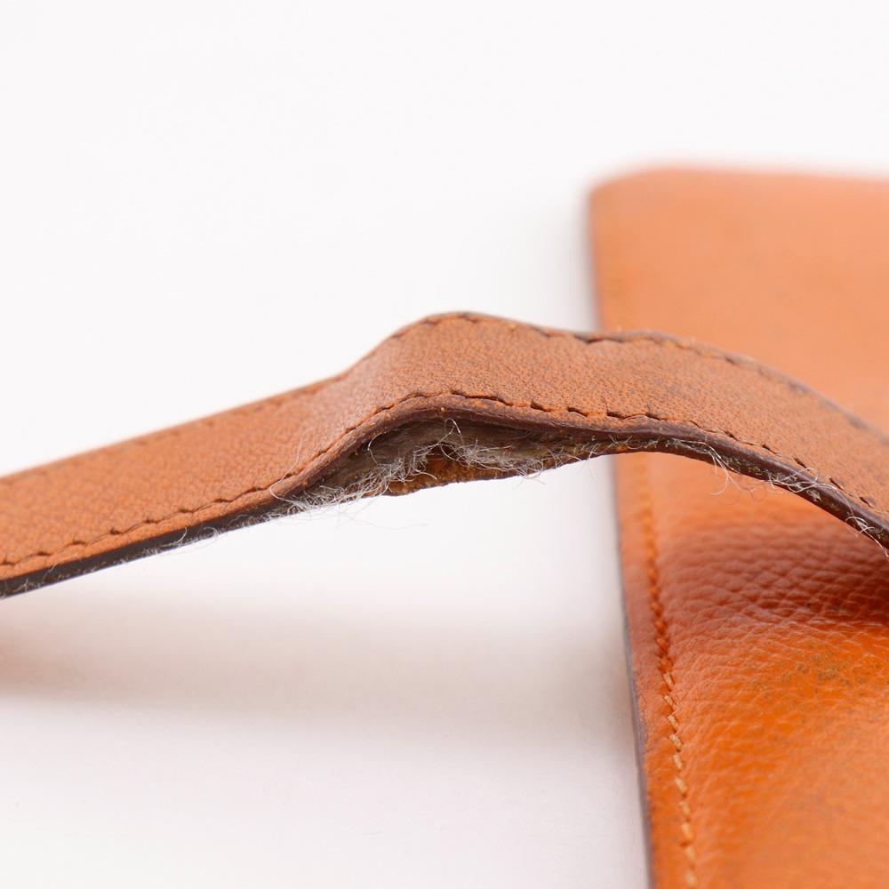 HERMES Baan classic Purse Orange / SilverHardware Epsom unisex Used