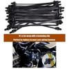 100pcs Self-Locked Nylon Cable Tie Push Clips For Car Wiring Harness Fixed Cable Tie Buckle Straps Car Accessories
