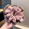 High-Value Striped Ruffled Scrunchie, Blue Fresh Hair Tie, INS Style Sweet Girl Bun Hair Rope
