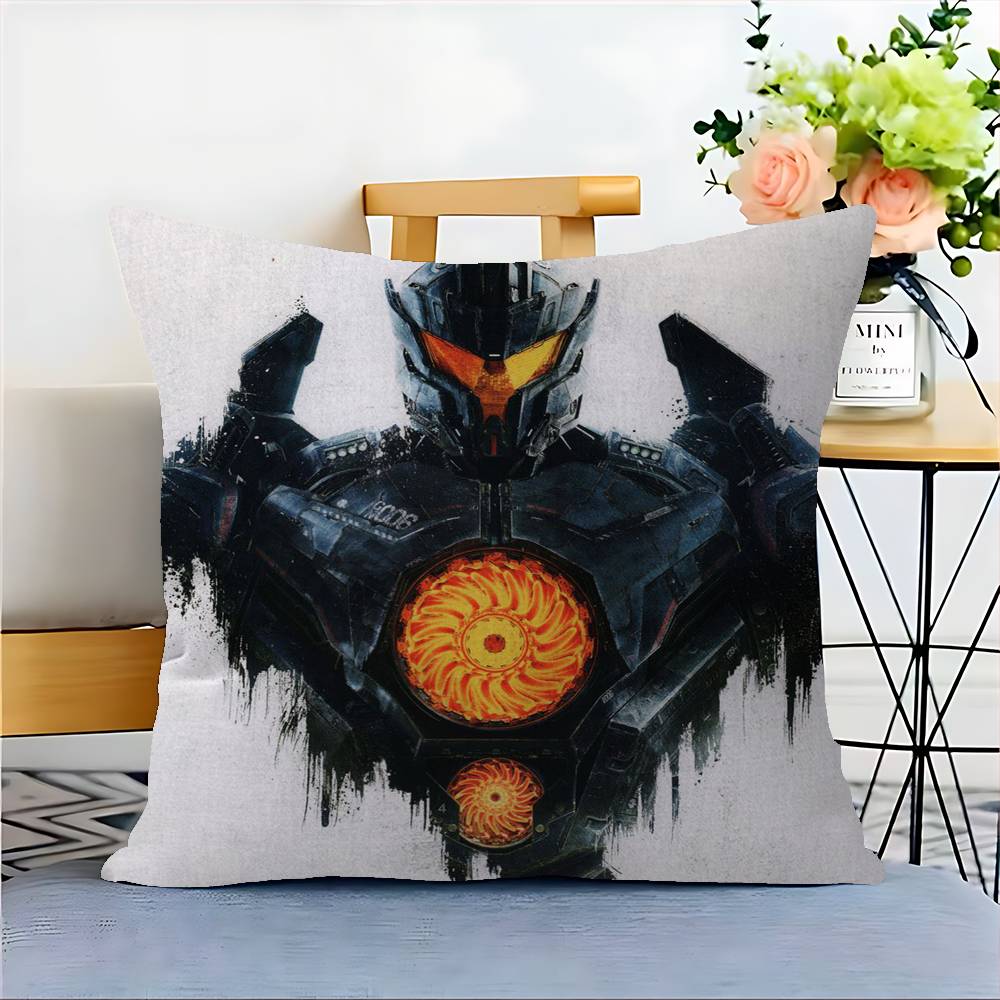 Movie P-Pacific Rims Pillow Covers Cartoon Sofa Decorative Home Double-sided Printing Short Plush Cute Cushion Cover