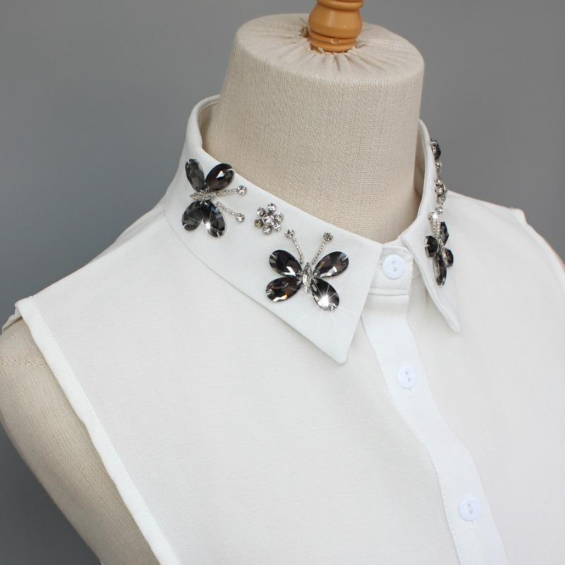 Fashion Handmade Shirt False Collar Women's Lapel Shirt False Collar Clothes Blouse Vest Tops Sweater Detachable Collar