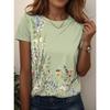 Women's T Shirt Floral Graphic Plants Vintage Stylish Classic Short Sleeve Crew Neck Regular Tops