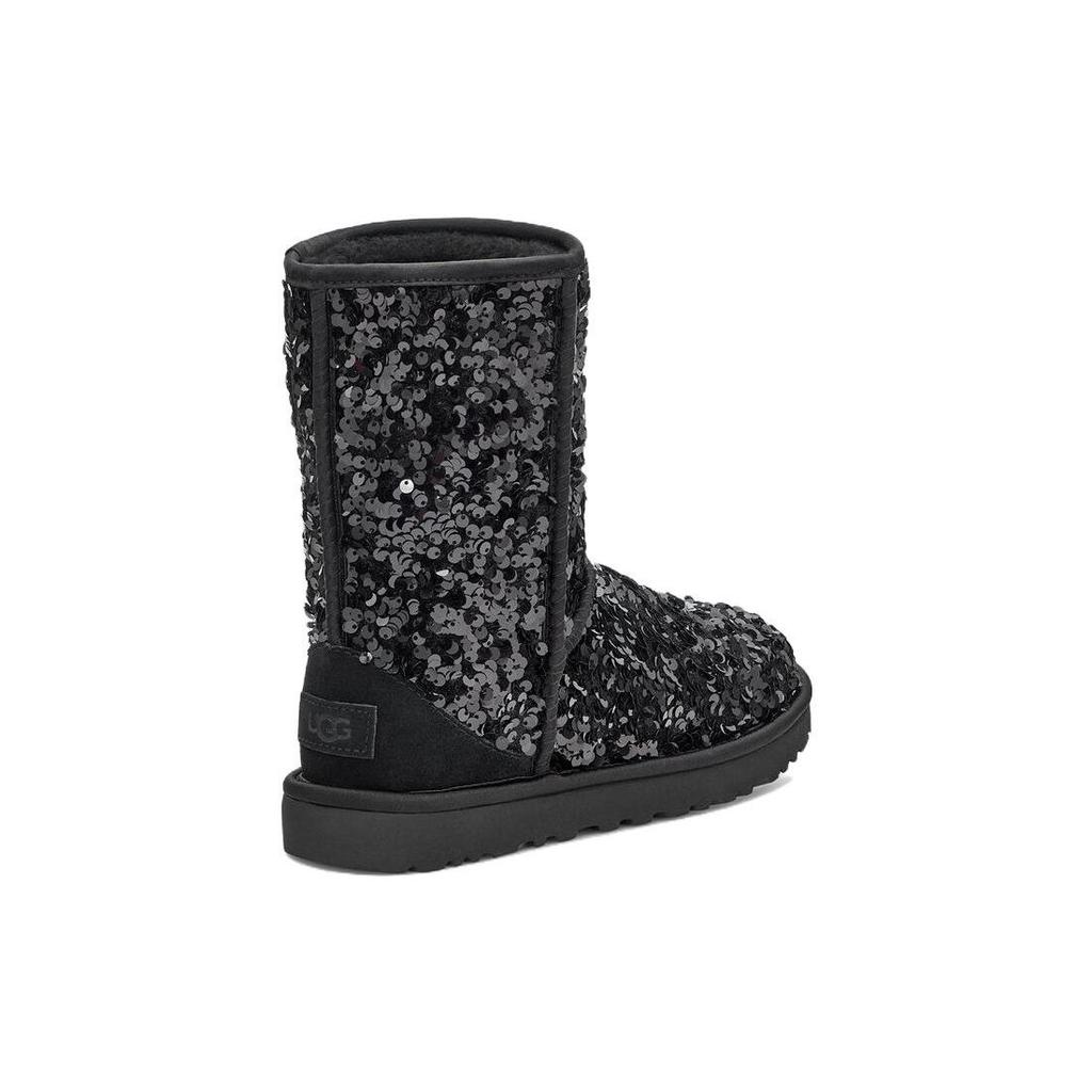UGG Adidași Clasici Scurți cu Paiete Groase - Negru pentru Femei 1130650-BLK