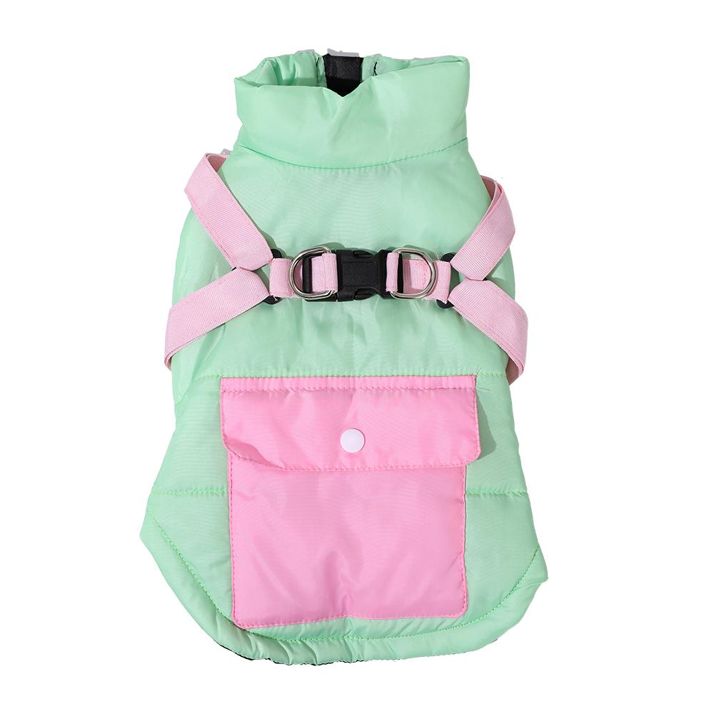 Warm Dog Coat Winter Waterproof Pet Clothes With Harness For Small Medium Dogs Cat Apparel Puppy Jacket Vest Yorkie Pug Costume