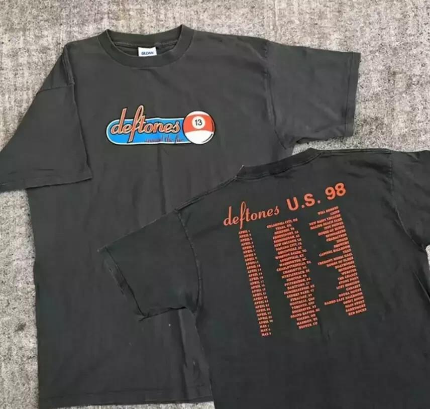 Deftones U.S 1998 Tour Cotton T- Shirt Vintage Shirt, Double Sided Shirt XL