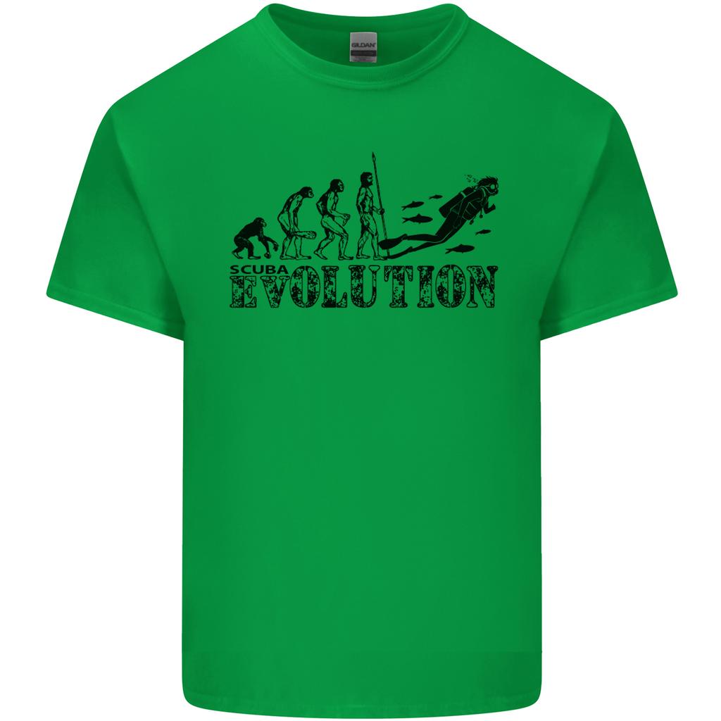 Evolution of a Scuba Diver Diving Funny Unisexs Light Cotton TShirt