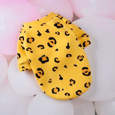 Pet Sweatershirt Cartoon Printing Round Neck Cotton Dog Two-legged Pullover Costume for Daily Life