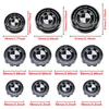 Competition Black White Emblem Set for BMW Hood Trunk Wheel Steering Badge 7Pcs 74m 82mm  68mm 56mm Universal 2-Pin 3-Pin Clips