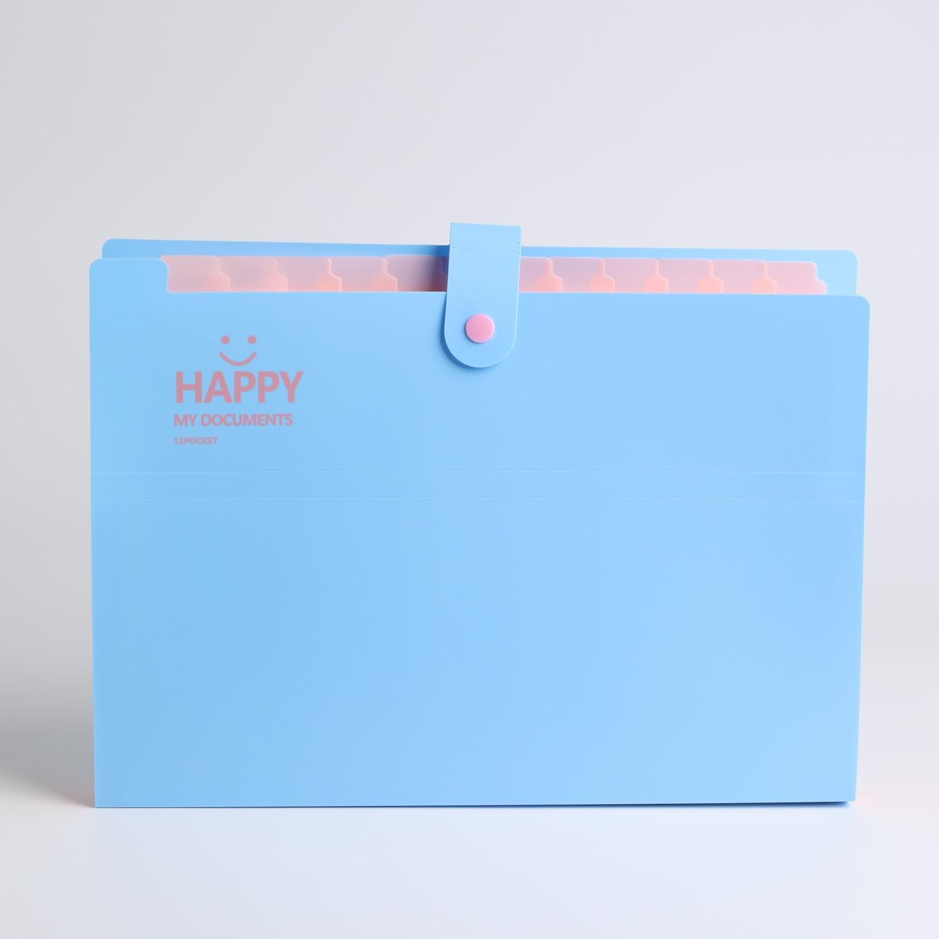 Классические папки-аккордеоны - сумки для хранения документов с держателем для рулонов материалов и тестовых материалов - прочные и расширяемые синий 777₽