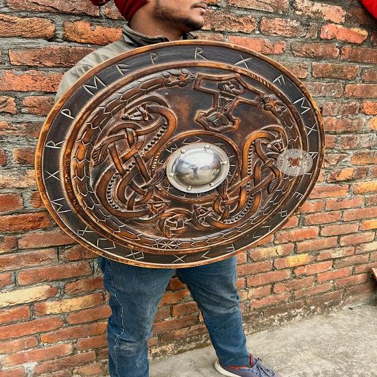 Celtic Cross, Viking Shield, Viking Wall Decor, Wooden Wall Art, Handmade Home Decor