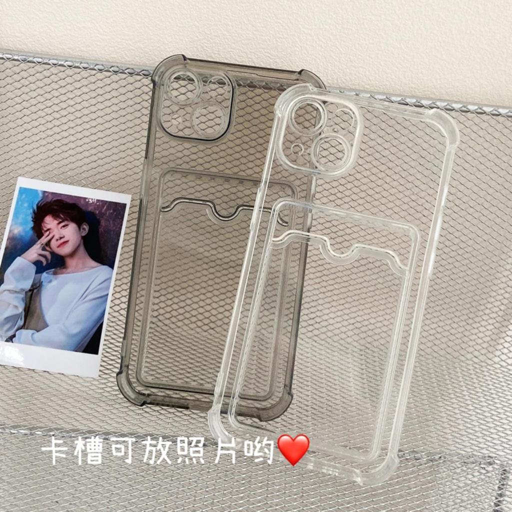 Carcasă de telefon simplă, cu suport pentru carduri foto, în culori uni, pentru iPhone 16, ProMax, Pro Plus, 15, 14, 13, Mini, 12