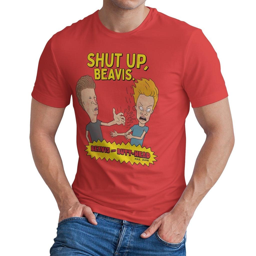 Men's T-Shirt Beavis And Butt-Head Shut Up Beavis Officially Fired